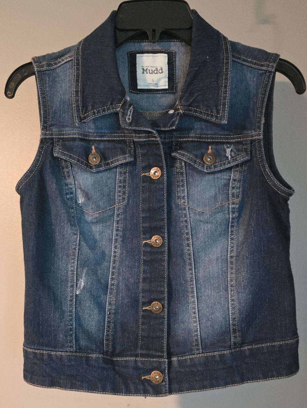 Mudd Jean Vest Size Small Junior's